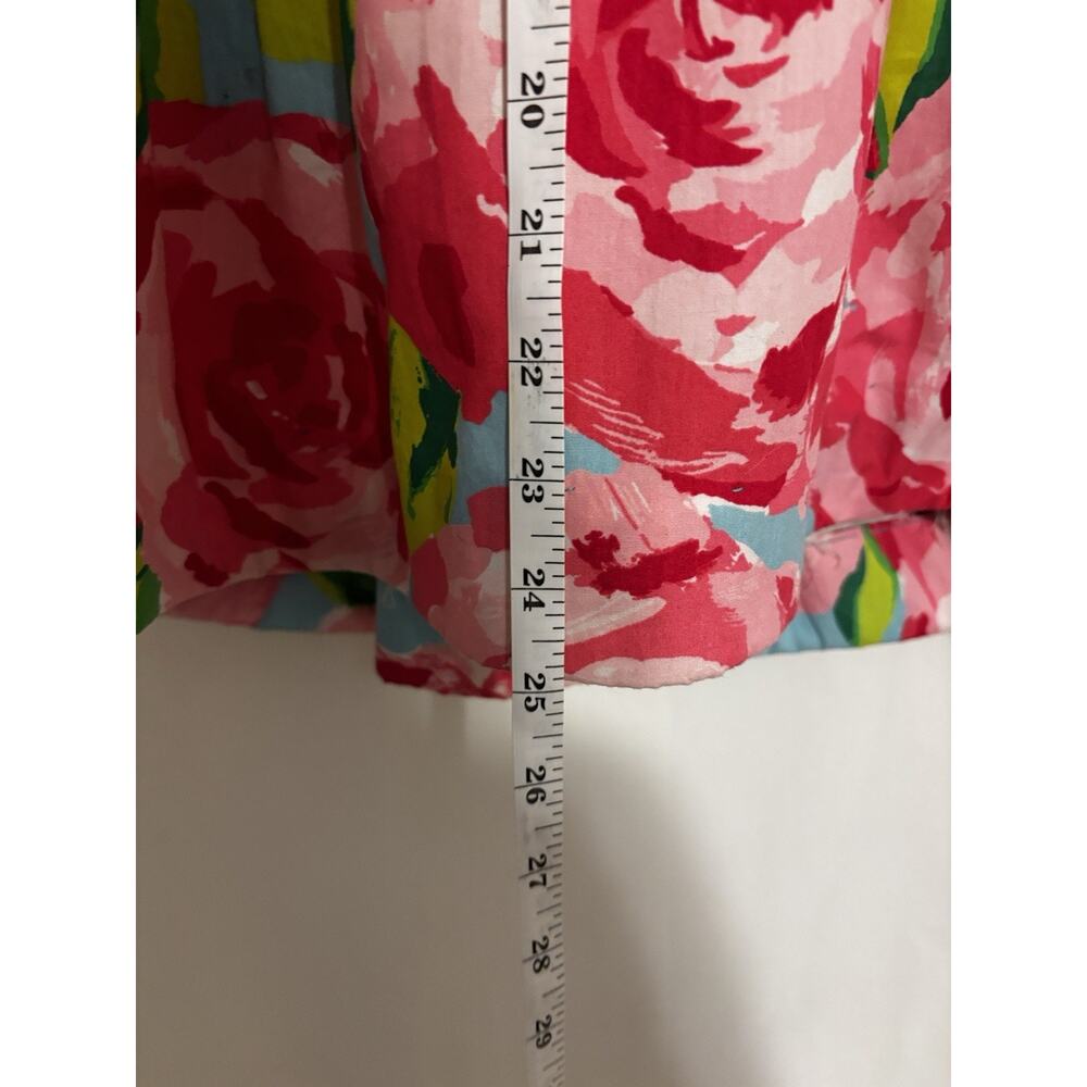 Lilly Pulitzer Dress 0 Orange Floral Fit & Flare Mini Pocket Cocktail - Picture 5 of 9